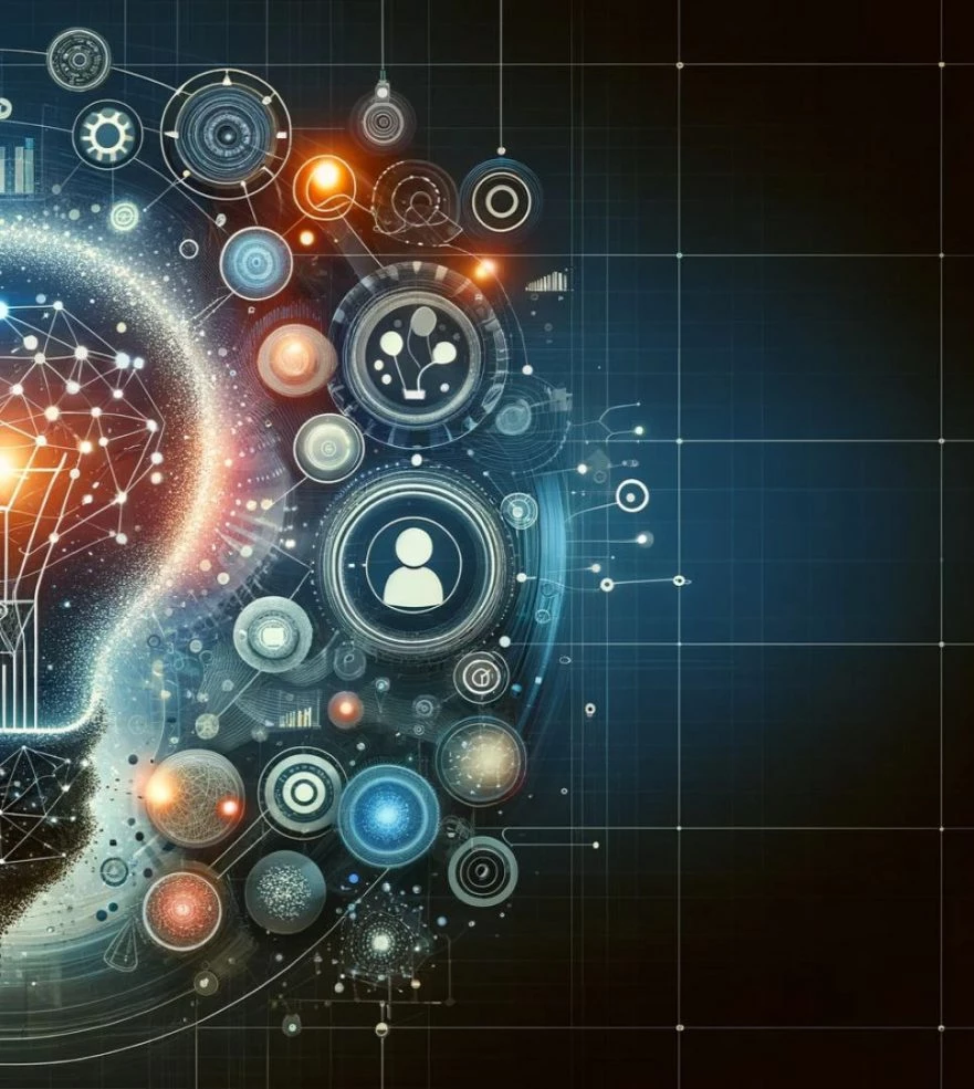 a light bulb with circles and dots