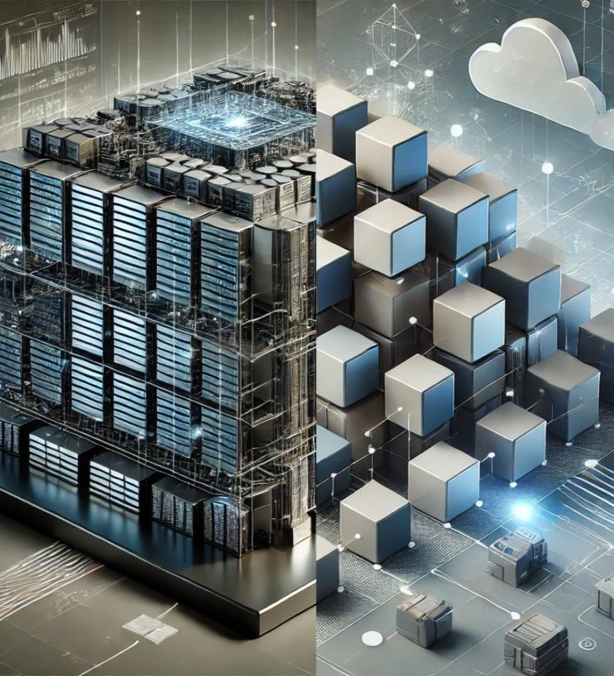 a collage of a computer server